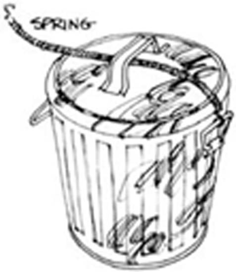 A MOTHER EARTH NEWS syndicated feature includes an article about securing garbage cans.